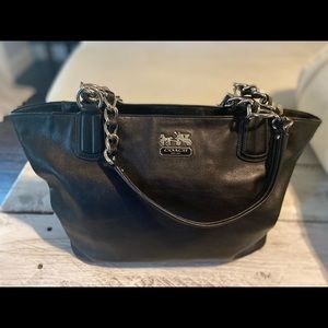 Black Leather Coach Bag